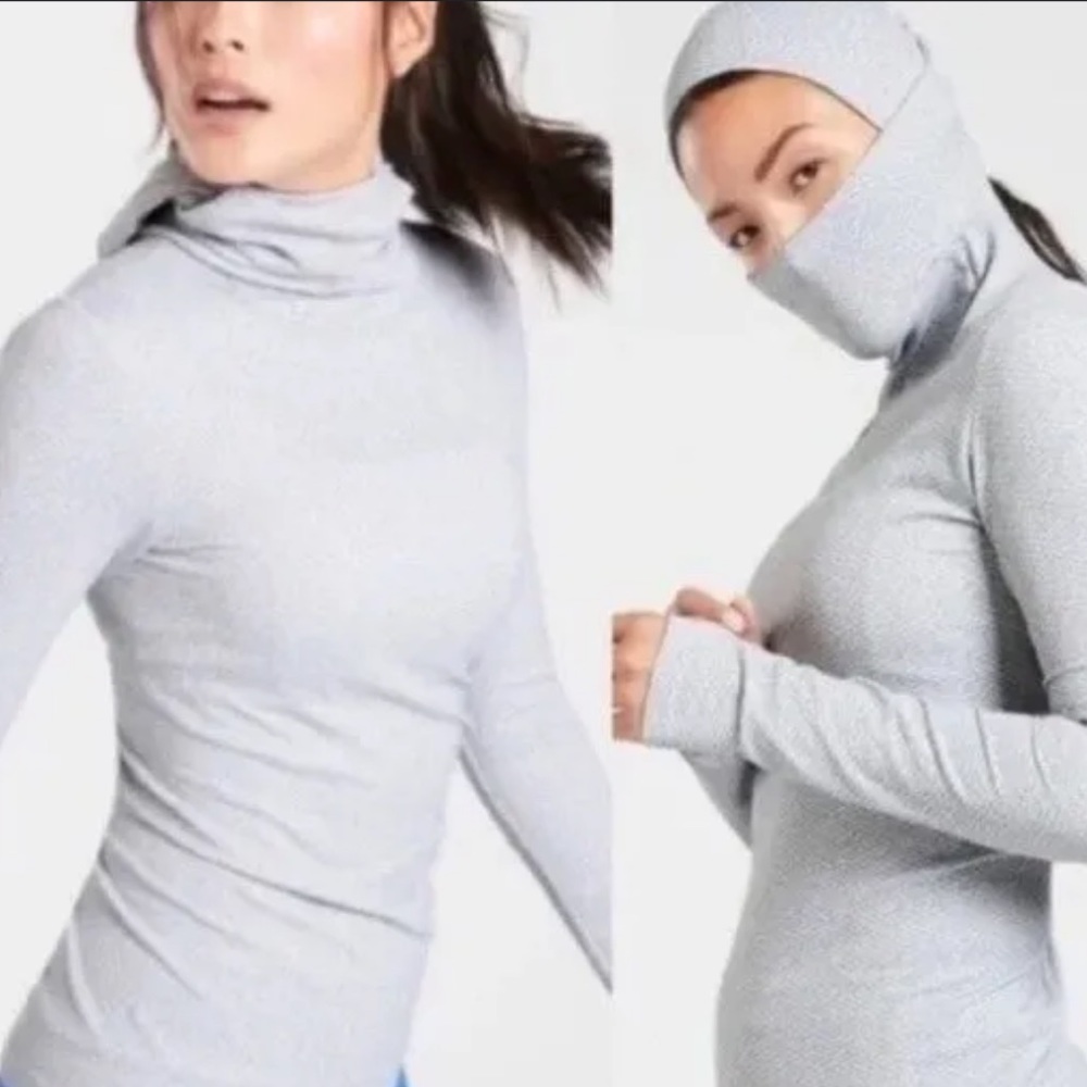 Athleta XS Flurry Turtleneck Balaclava Hoodie